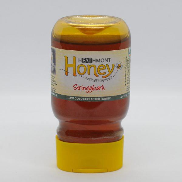 Family friendly upside down squeeze pack of Stringybark honey